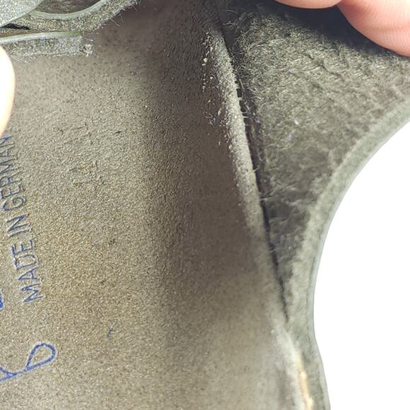 BIRKENSTOCK Women Arizona EU40 US9 Camo Green Birko-Flor SoftFB Slide Sandals - Picture 13 of 16